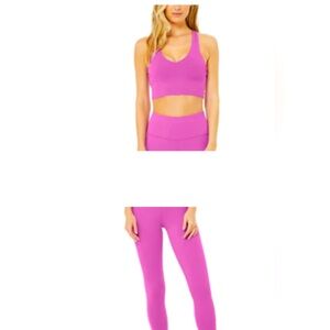 Workout SET Alo Real Bra Tank & 7/8 High-Waist Airbrush Leggings (sold together)